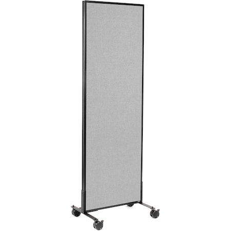Interion By Global Industrial Interion Mobile Office Partition Panel, 24-1/4inW x 75inH, Gray 694954MGY